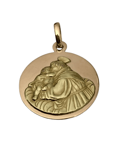 Pendentif Médaille religieuse - Pendentif en or jaune et rose 58 Facettes