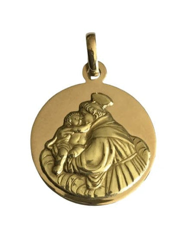 Pendentif Médaille religieuse - Pendentif en or jaune et rose 58 Facettes