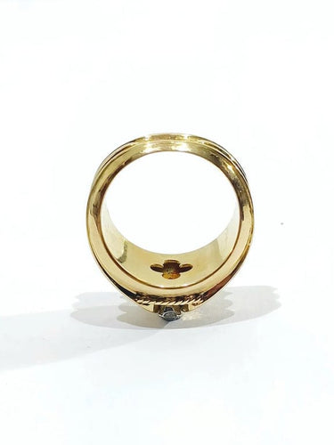 Bague 60 Bague en or jaune 18 carats et diamants 58 Facettes 598278
