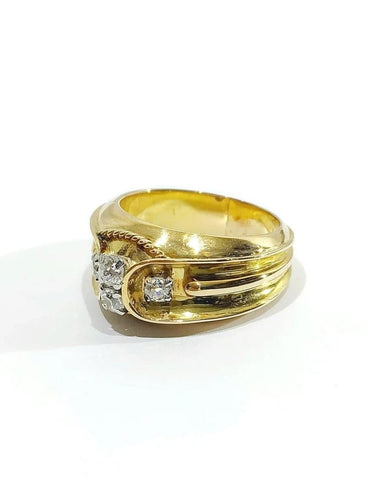 Bague 60 Bague en or jaune 18 carats et diamants 58 Facettes 598278