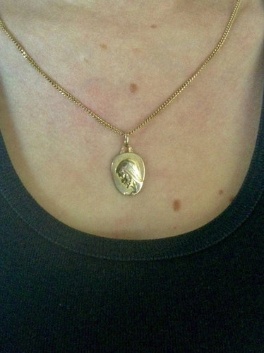 Pendentif Médaille de baptême - Pendentif en or jaune 18 carats 58 Facettes