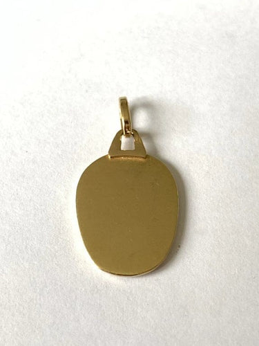 Pendentif Médaille de baptême - Pendentif en or jaune 18 carats 58 Facettes