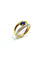 Bague 57 Bague en or jaune et blanc 18 carats avec saphir et diamants 58 Facettes 664056