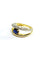 Bague 57 Bague en or jaune et blanc 18 carats avec saphir et diamants 58 Facettes 664056