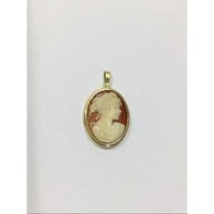 Pendentif Pendentif camée coquillage en or jaune 18 carats 58 Facettes 1146312