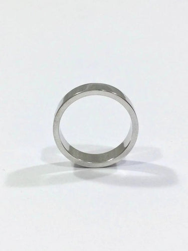 Bague 47.5 Alliance large en or blanc 18 carats 58 Facettes
