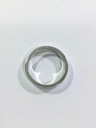 Bague 47.5 Alliance large en or blanc 18 carats 58 Facettes