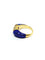 Bague 52 Bague en or jaune 18 carats avec lapis-lazuli et diamants 58 Facettes 87543
