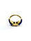 Bague 52 Bague en or jaune 18 carats avec lapis-lazuli et diamants 58 Facettes 87543