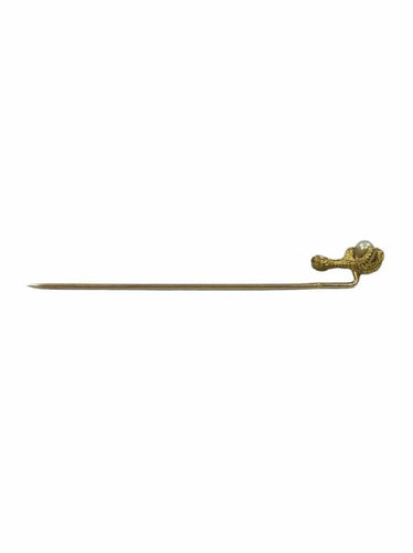 Broche Épingle à cravate patte d’aigle en or jaune 18 carats et perle 58 Facettes 958390