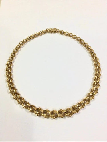 Collier Collier maille entrelacée en or rose 18 carats 58 Facettes 941194