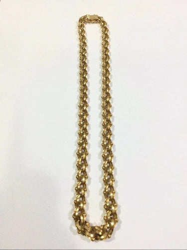Collier Collier maille entrelacée en or rose 18 carats 58 Facettes 941194