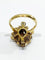 Bague 56.5 Bague en or jaune 18 carats à diamants et saphirs poire 58 Facettes