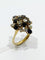 Bague 56.5 Bague en or jaune 18 carats à diamants et saphirs poire 58 Facettes