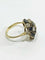 Bague 56.5 Bague en or jaune 18 carats à diamants et saphirs poire 58 Facettes