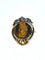 Broche Broche en or rose et blanc 18 carats et œil de tigre, diamants 58 Facettes