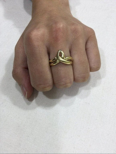 Bague 58 Bague ajourée en or jaune 18 carats 58 Facettes