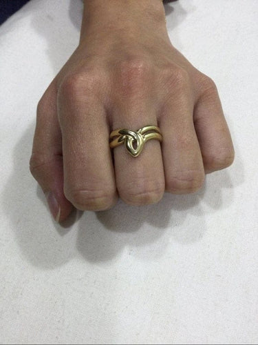 Bague 58 Bague ajourée en or jaune 18 carats 58 Facettes