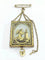 Pendentif Broche médaillon - Broche en or rose 18 carats et verre églomisé 58 Facettes 3055/1