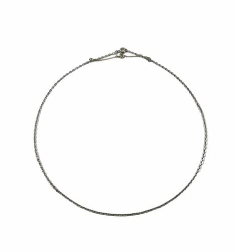 Collier Chaîne maille forçat en or blanc 18 carats 58 Facettes