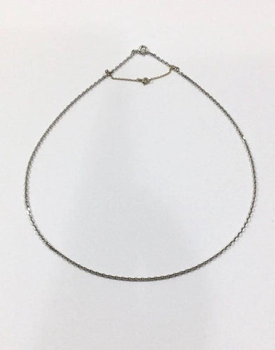 Collier Chaîne maille forçat en or blanc 18 carats 58 Facettes