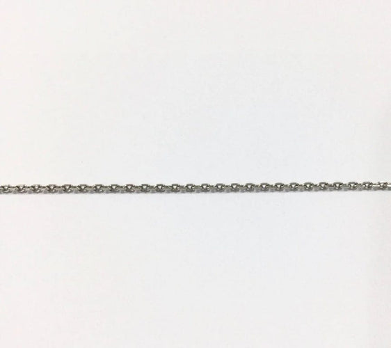Collier Chaîne maille forçat en or blanc 18 carats 58 Facettes