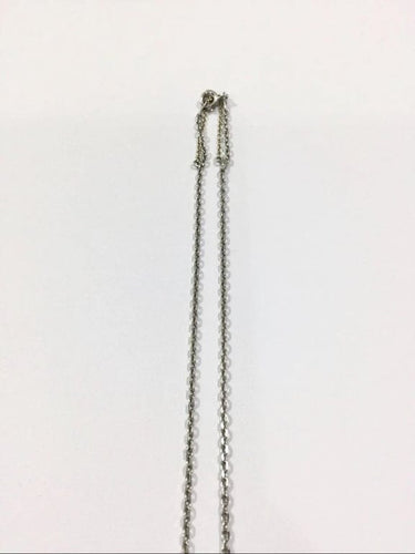 Collier Chaîne maille forçat en or blanc 18 carats 58 Facettes