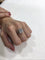 Bague 54 Bague pavée de 9 diamants en or blanc 18 carats 58 Facettes