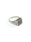 Bague 54 Bague pavée de 9 diamants en or blanc 18 carats 58 Facettes