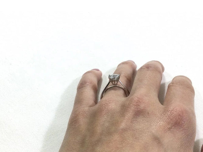 Bague 55 Mauboussin - Bague solitaire en platine et diamant 1,54 ct 58 Facettes