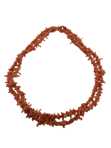 Collier Sautoir en corail rouge 58 Facettes