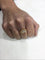 Bague 59 Bague en or rose 18 carats sertie d’un diamant brillant 58 Facettes
