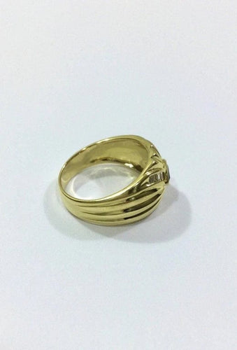 Bague 54 Bague en or jaune 18 carats avec saphir et diamants 58 Facettes