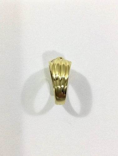 Bague 54 Bague en or jaune 18 carats avec saphir et diamants 58 Facettes