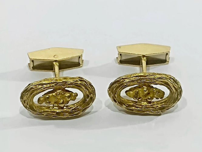 Boutons de manchette Boutons de manchette en or jaune 18 carats 58 Facettes 3083/1
