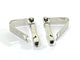 Boutons de manchette Boutons de manchette - Or blanc 18 carats et saphirs cabochons 58 Facettes 3093/1