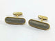 Boutons de manchette Boutons de manchette en or jaune 18 carats et ébène 58 Facettes 3083/4