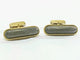 Boutons de manchette Boutons de manchette en or jaune 18 carats et ébène 58 Facettes 3083/4