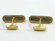 Boutons de manchette Boutons de manchette en or jaune 18 carats et ébène 58 Facettes 3083/4