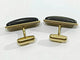 Boutons de manchette Boutons de manchette en or jaune 18 carats et ébène 58 Facettes 3083/4