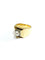 Bague 53.5 Bague Art déco en or 18 carats avec perle 58 Facettes