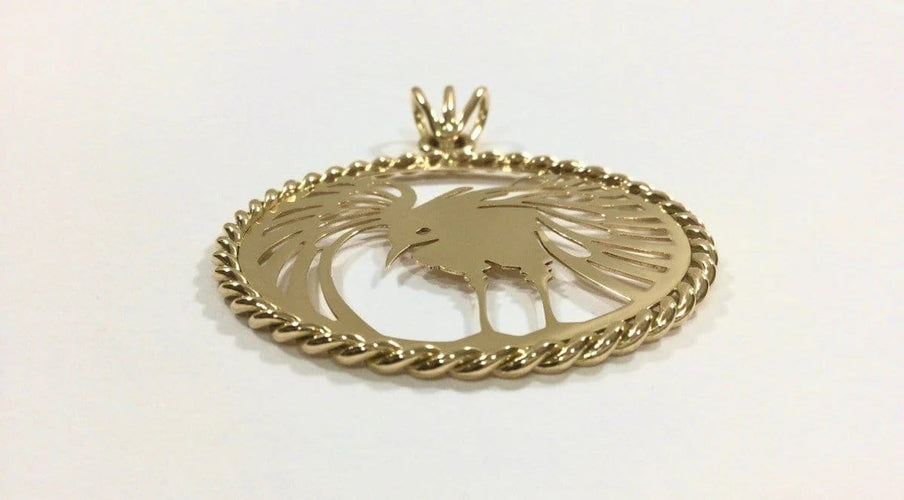 Pendentif Pendentif Phénix en or rose 18 carats 58 Facettes