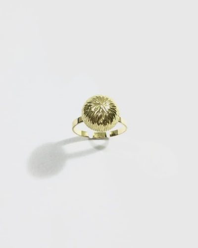 Bague 55 Bague dôme étoilé en or champagne 18 carats 58 Facettes