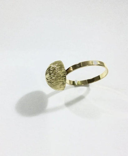 Bague 55 Bague dôme étoilé en or champagne 18 carats 58 Facettes