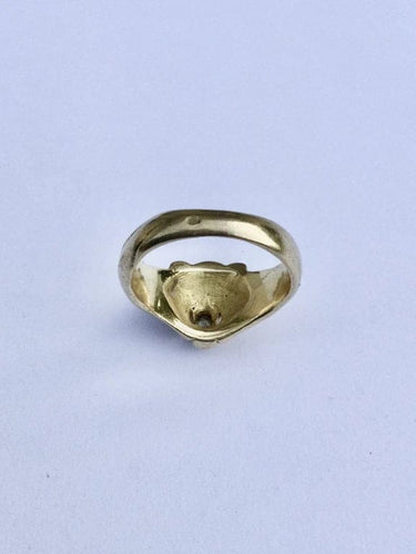 Bague 54 Bague tête de lion en or 18 carats et diamant 58 Facettes