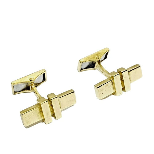 Boutons de manchette MECAN - Boutons de manchette en or jaune 18 carats 58 Facettes 3083/3