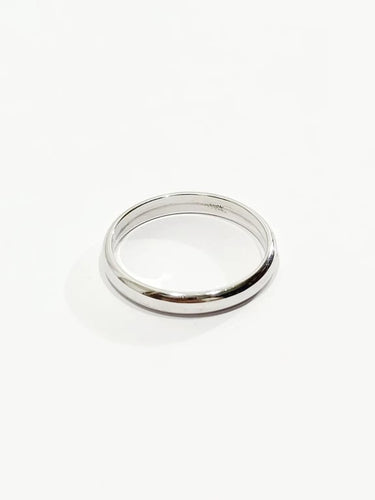 Bague 58 Alliance homme lisse en or blanc 18 carats 58 Facettes 2850/1