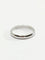 Bague 58 Alliance homme lisse en or blanc 18 carats 58 Facettes 2850/1