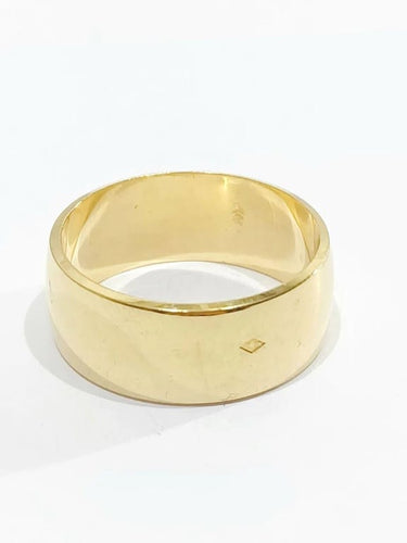 Bague 51 Alliance femme large en or jaune 18 carats 58 Facettes 2858/1