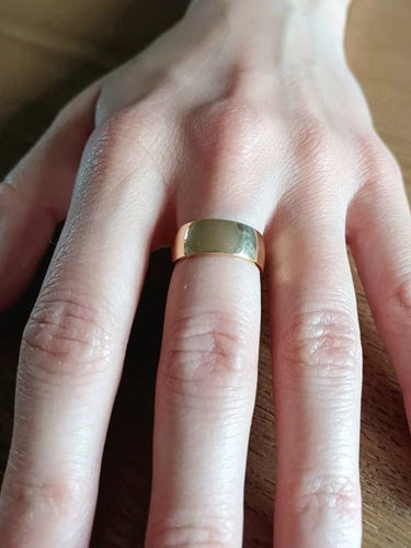 Bague 51 Alliance femme large en or jaune 18 carats 58 Facettes 2858/1